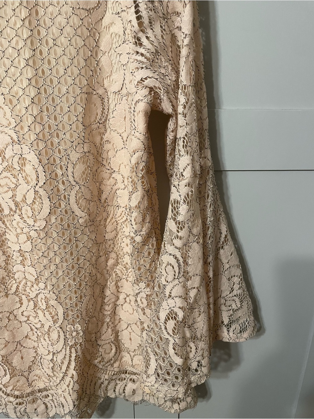 Alfani Blush Lace Bell-Sleeve Women's Top - Picture 9 of 16